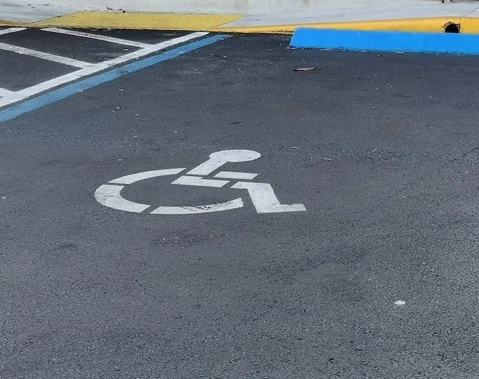 Wheelchair access parking space in Broward County